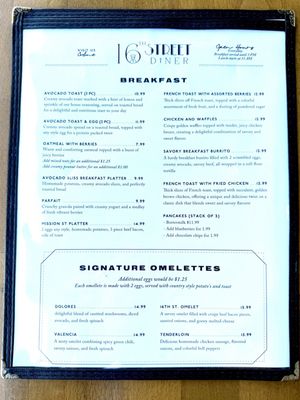 Menu photo 6 16th Street Diner San Francisco, CA