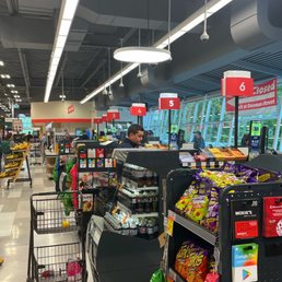 The new renovated checkouts stations