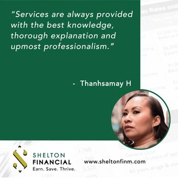 Shelton Financial Management - non compensated client testimonial - Tax Services Near Me - Rochester, New York Shelton Financial Management - non compensated client testimonial - Tax Services Near Me - Rochester, New York
