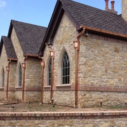 J J Gutters - Beautiful house with half round copper gutters
