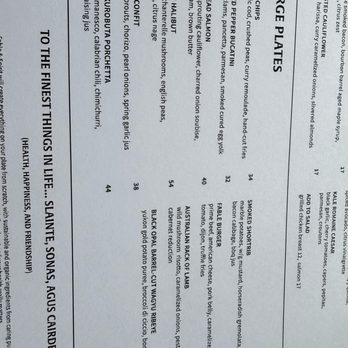 Fable & Spirit - Large plates menu - Seafood Near Me - Newport Beach, California