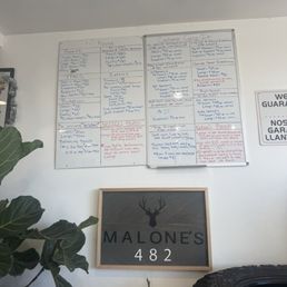 Pricing menu