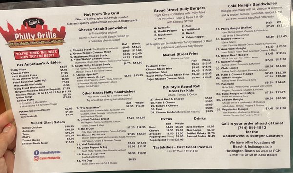 Menu photo 7 John's Philly Grille Huntington Beach, CA Menu photo 7 John's Philly Grille Huntington Beach, CA
