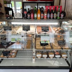 Helmer House - The bakery case full of cookies, pastries, and muffins.