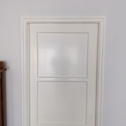 Trim, door, wall we're all painted