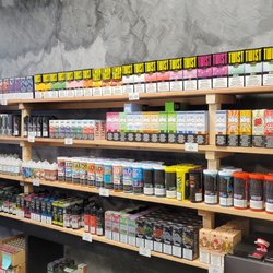 710 Glass & Vapor - This is only a portion of the vape products we carry! We have variety of different vape juices and flavors.