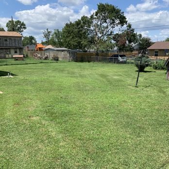 Maverick Landscapes - a backyard with a lawn and fence - Landscaping Near Me Maverick Landscapes - a backyard with a lawn and fence - Landscaping Near Me
