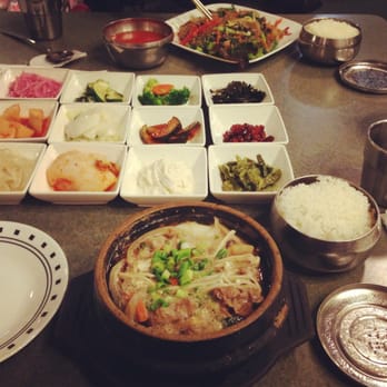 Jong Ga House - Bulgogi soup with 18 side dish and clear noodles for $26 dinner time - Korean Near Me - Oakland, California Jong Ga House - Bulgogi soup with 18 side dish and clear noodles for $26 dinner time - Korean Near Me - Oakland, California