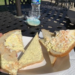 Greenhouse Cafe at Allerton Park - Scraped 2nd 1/2 egg salad onto 1st half and this is what I got.