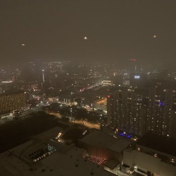 Chart House - Foggy but still beautiful view of San Antonio - Seafood Near Me - San Antonio, Texas