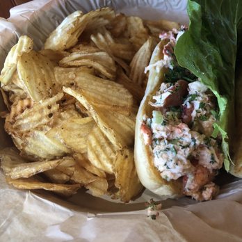 The Boardwalk - Lobster roll sandwich with chips - Seafood Near Me - Put In Bay, Ohio The Boardwalk - Lobster roll sandwich with chips - Seafood Near Me - Put In Bay, Ohio