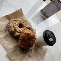 Pistachio Doughnut and Chocolate Croissant