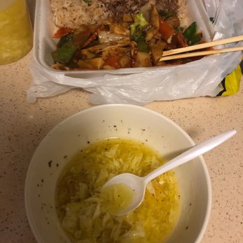 Dragon Den - Hunan chicken and egg drop soup. - Chinese Near Me - Knoxville, Tennessee