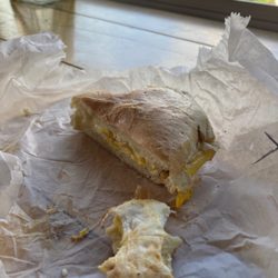 The Olney Place - Easy egg n cheese on a roll , kid loves it