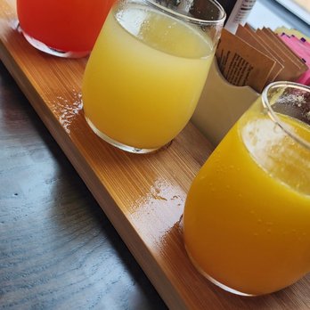 Toast & Berry - Mimosa flight (Mango, Pineapple, Strawberry) - Breakfast & Brunch Near Me - Liberty Township, Ohio Toast & Berry - Mimosa flight (Mango, Pineapple, Strawberry) - Breakfast & Brunch Near Me - Liberty Township, Ohio