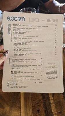 Menu photo 4 Acova Denver, CO