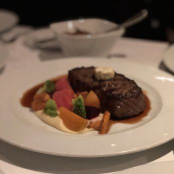 Opus Restaurant - Aged prime striploin on horseradish purée with beets and dill pollen ($49) - Wine Bars Near Me - Toronto, Ontario Opus Restaurant - Aged prime striploin on horseradish purée with beets and dill pollen ($49) - Wine Bars Near Me - Toronto, Ontario