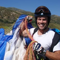 Oxygen Paragliding - Gathering up the wing