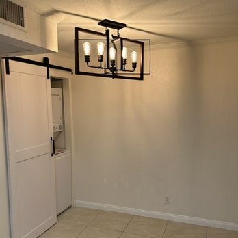 E B Contractors - New lighting fixture, new barn style sliding door for the washing machine. - General Contractors Near Me - Los Angeles, California