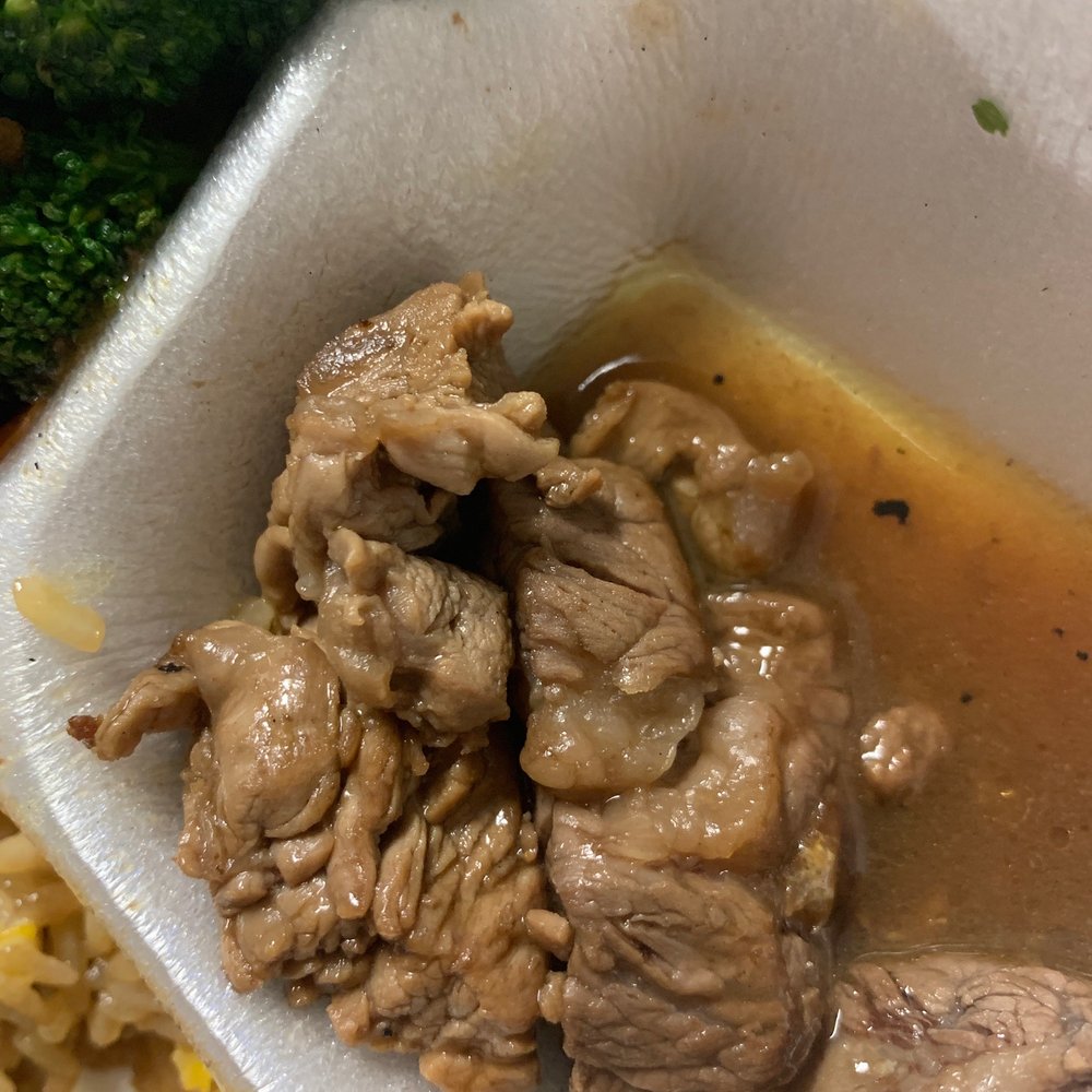 Wasabi - meat and broccoli in a styrofoam container - Sushi Bars Near Me - Greenfield, Indiana Wasabi - meat and broccoli in a styrofoam container - Sushi Bars Near Me - Greenfield, Indiana