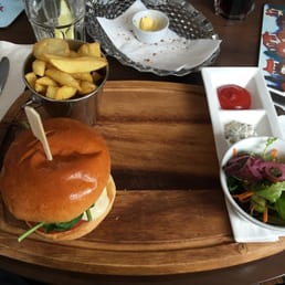 Lamb burger plate.