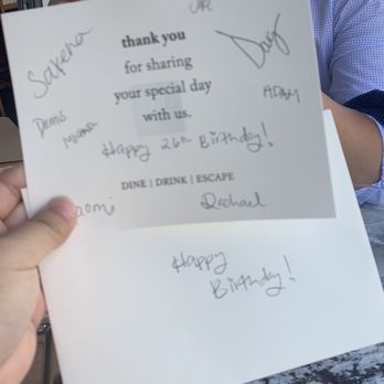 Nick's On 2nd - Birthday card from the staffs!! - New American Near Me - Long Beach, California Nick's On 2nd - Birthday card from the staffs!! - New American Near Me - Long Beach, California