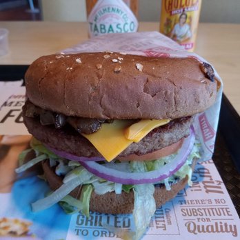 Habit Burger & Grill - Impossible Burger on a wheat bun is delicious. Just add a little Cholula sauce to it. - Burgers Near Me - Hesperia, California