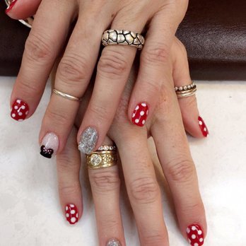 Solar Nails - Minnie Mouse inspired nails for Disney land - Nail Salons Near Me - Midlothian, Virginia Solar Nails - Minnie Mouse inspired nails for Disney land - Nail Salons Near Me - Midlothian, Virginia