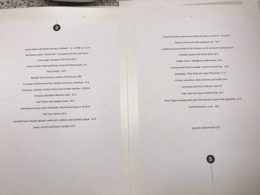 Menu photo 1 La Raquetista Madrid, M