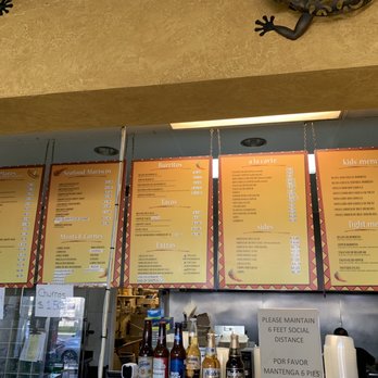 Senor Taco Taqueria - menus on the wall - Tacos Near Me - San Jose, California