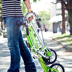 Urban Bike Fitters - Pacific Cycles CarryMe is much faster than a scooter and more comfortable for adults. Quick and easy to fold and weighs 18.5 lbs