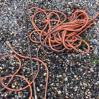 Chimney Sweep Pros - Extension cord and cleaning rod left behind. - Chimney Sweeps Near Me Chimney Sweep Pros - Extension cord and cleaning rod left behind. - Chimney Sweeps Near Me