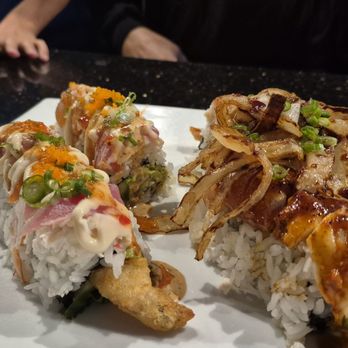Sky Sushi - Lemon drop on left and spicy girl on right - Japanese Near Me - El Dorado Hills, California Sky Sushi - Lemon drop on left and spicy girl on right - Japanese Near Me - El Dorado Hills, California