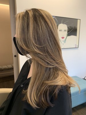 Nikki ferrara hair color by null