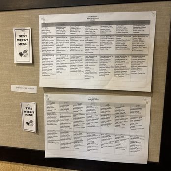 Rehab at Shannondell - Example of weekly food menu posted near elevator. - Skilled Nursing Near Me - Audubon, Pennsylvania Rehab at Shannondell - Example of weekly food menu posted near elevator. - Skilled Nursing Near Me - Audubon, Pennsylvania