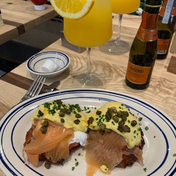 Maven's Delicatessen - Delicious bennie breakfast and mimosas! - Bakeries Near Me - Pawtucket, Rhode Island