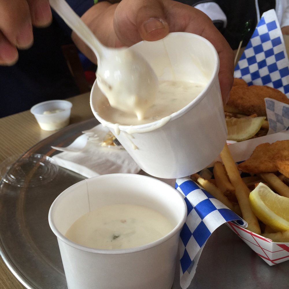 Tom's Fish N Chips - Milky clam chowder - Burgers Near Me - Cannon Beach, Oregon