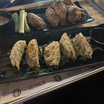Elicit Brewing Co - Danbury - Garlic parmesan wings & pork potstickers - Breweries Near Me - Danbury, Connecticut