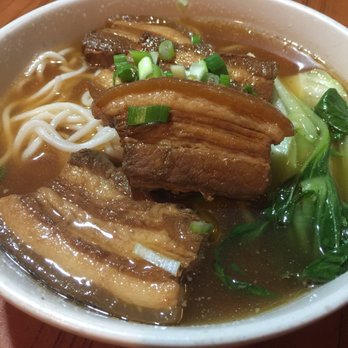 Dumpling King - Pork belly noodle bowl with bok choy - Chinese Near Me - North Miami Beach, Florida Dumpling King - Pork belly noodle bowl with bok choy - Chinese Near Me - North Miami Beach, Florida