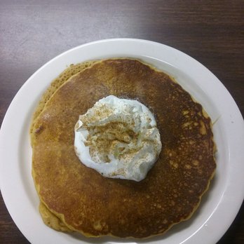 Trolley Barn Eatery - Pumpkin Pancake. Unfortunately,  pretty flavorless. - Diners Near Me - Pittsburgh, Pennsylvania