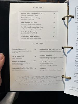 Menu photo 4 The Remedy Bar Vail, CO