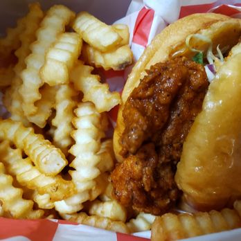 Hot Chi Chicken - Hot honey sandwich mild with fries. - Chicken Shop Near Me - Chicago, Illinois