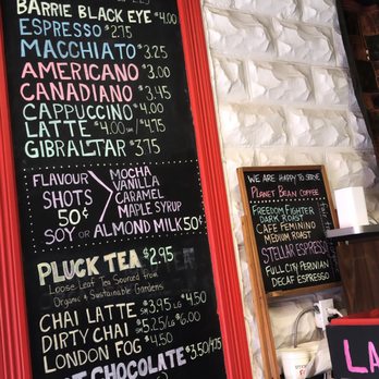 Lazy Tulip Cafe - Drink Menu - Cafes Near Me - Barrie, Ontario