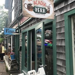 Exterior outside entrance of Acadia Perk - Bar Harbor, Maine Exterior outside entrance of Acadia Perk - Bar Harbor, Maine