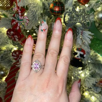 Friendly Nails and Spa - Christmas holly design by Tara - Nail Salons Near Me - La Mirada, California Friendly Nails and Spa - Christmas holly design by Tara - Nail Salons Near Me - La Mirada, California
