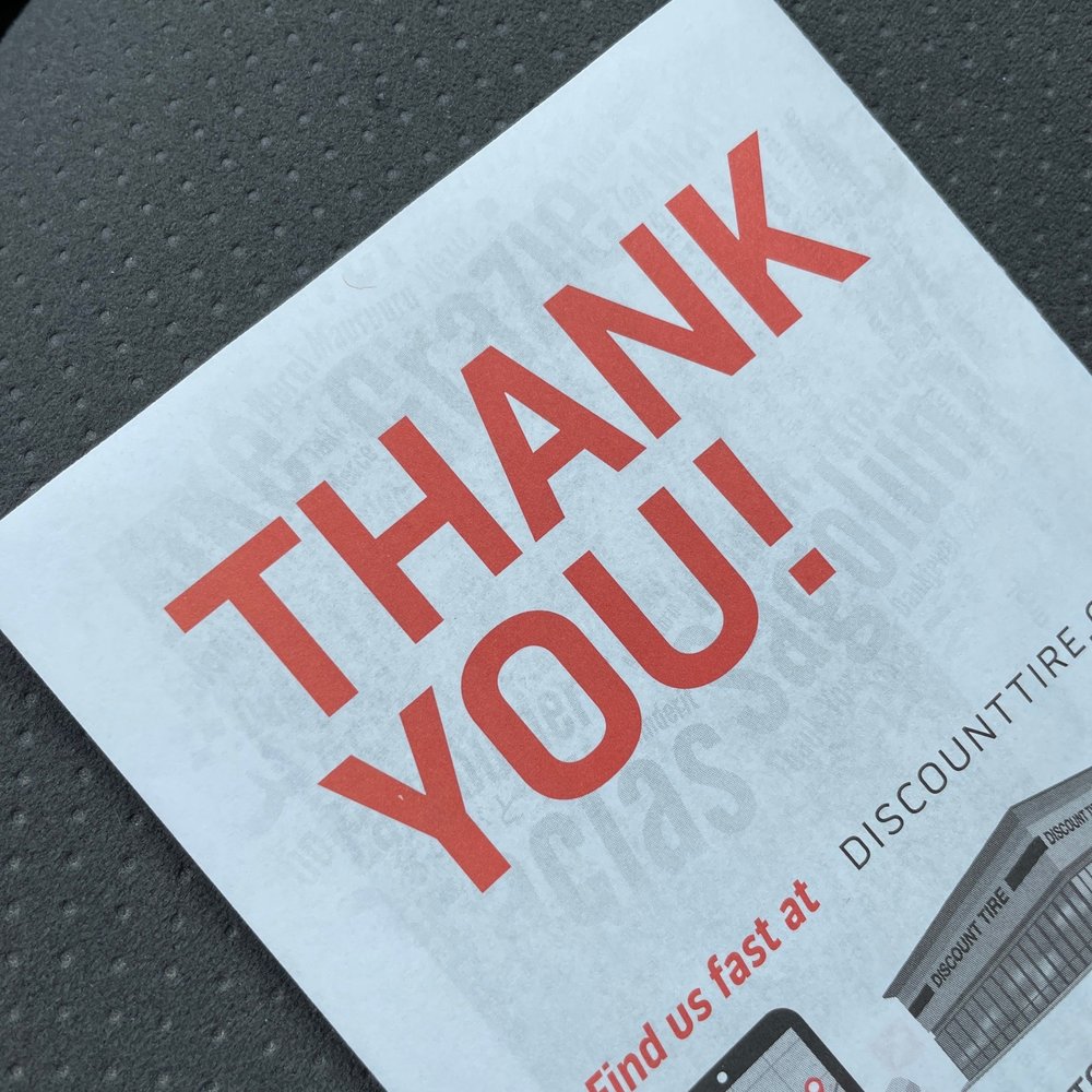 For the great service discount tire team!