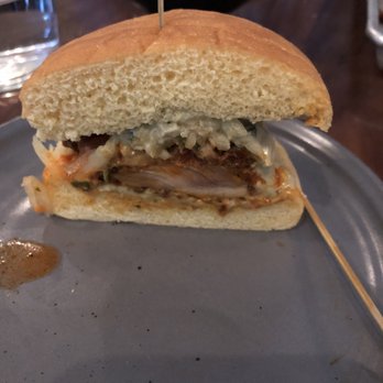 Little Donkey - Pickle Brine Fried Chicken Sandwich - Tapas/Small Plates Near Me - Cambridge, Massachusetts