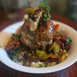 BJ Wentker's - Pork Shank served over Colcannon
