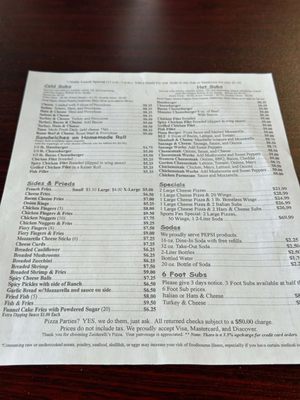 Menu photo 1 Zeiderelli's Pizza & Subs Marysville, PA Menu photo 1 Zeiderelli's Pizza & Subs Marysville, PA