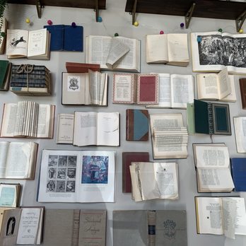 The Burrow Cafe - The book wall inside the cafe - Creperies Near Me - Albuquerque, New Mexico